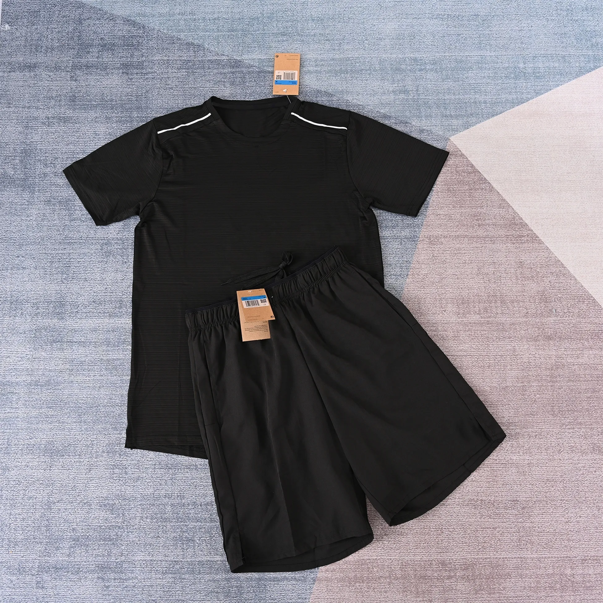 Ensemble maillot et short de football  pour homme, survêtement de sport, manches courtes, 100 % coton, impression